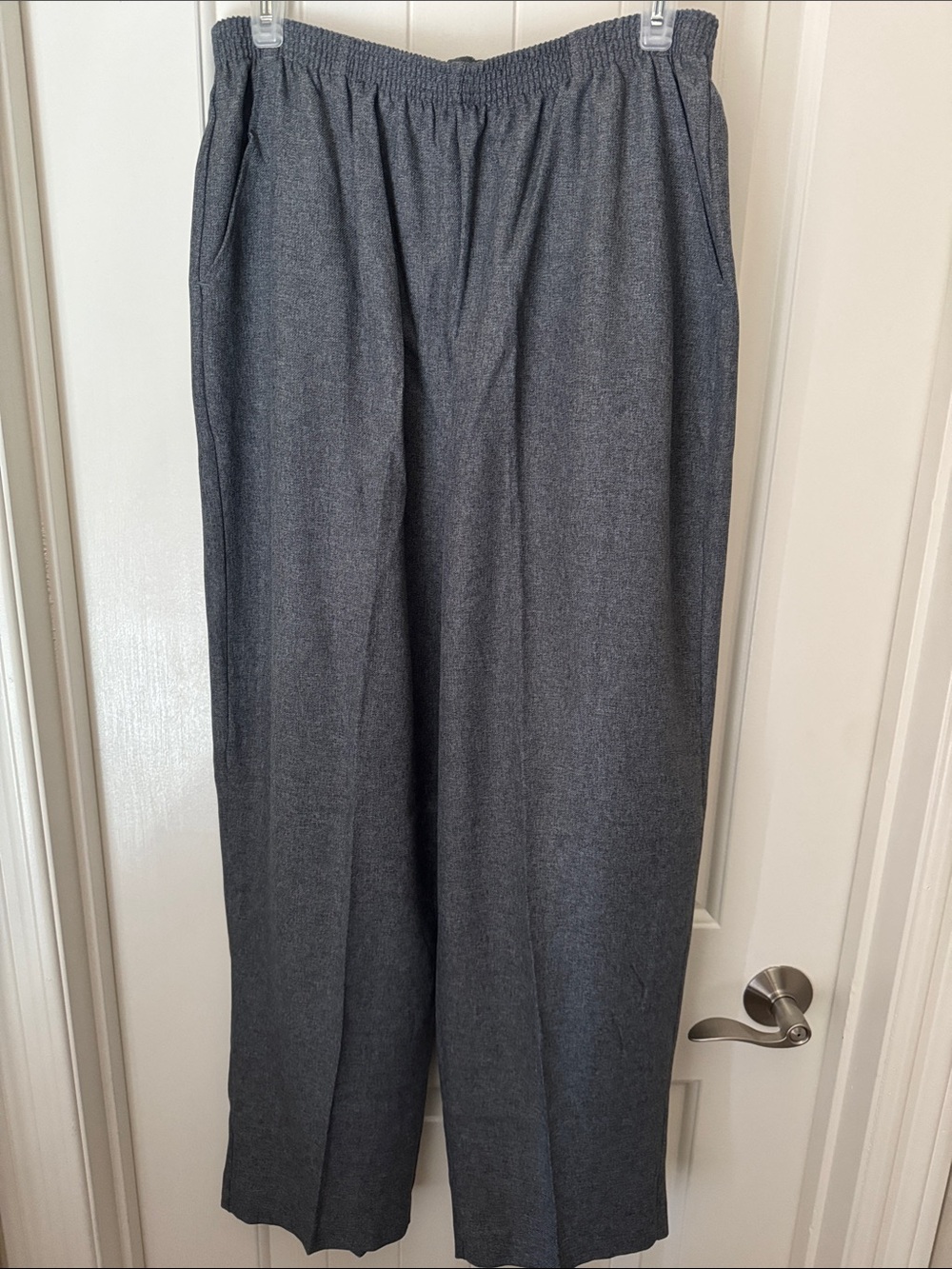 Blair women’s Gray tweed elastic waist pant sz 16pt